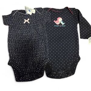 Carter's Just One You And Child Of Mine Onesies Set Of Two Sz 0-3 Mos